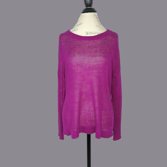 Eileen Fisher Sweater Small Purple Knit - Picture 1 of 8
